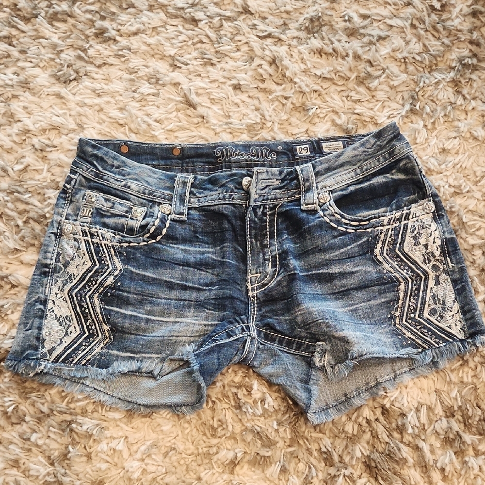 Miss Me Women's Blue Denim Shorts